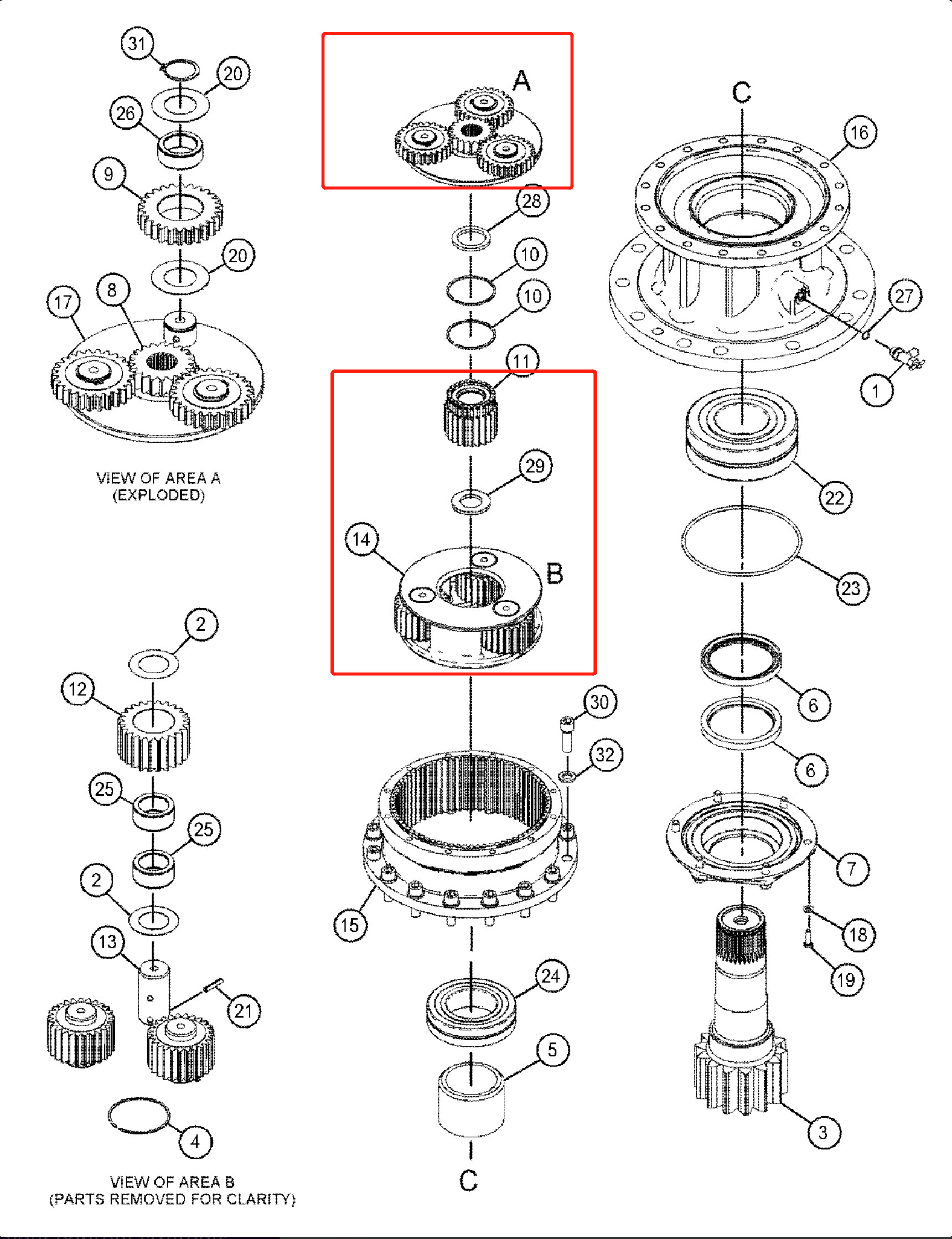 E320D2 Excavator Gear 333-3053 Carrier Assy Assembly