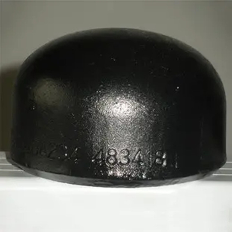 Customized ASME Carbon Steel Cap Low Temperature Sch40 Sch80 balack color