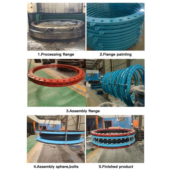 Large Diameter DN1600 PN10 Rubber Expansion Joints | Fully Sealed Flanged Type with Counter Flange