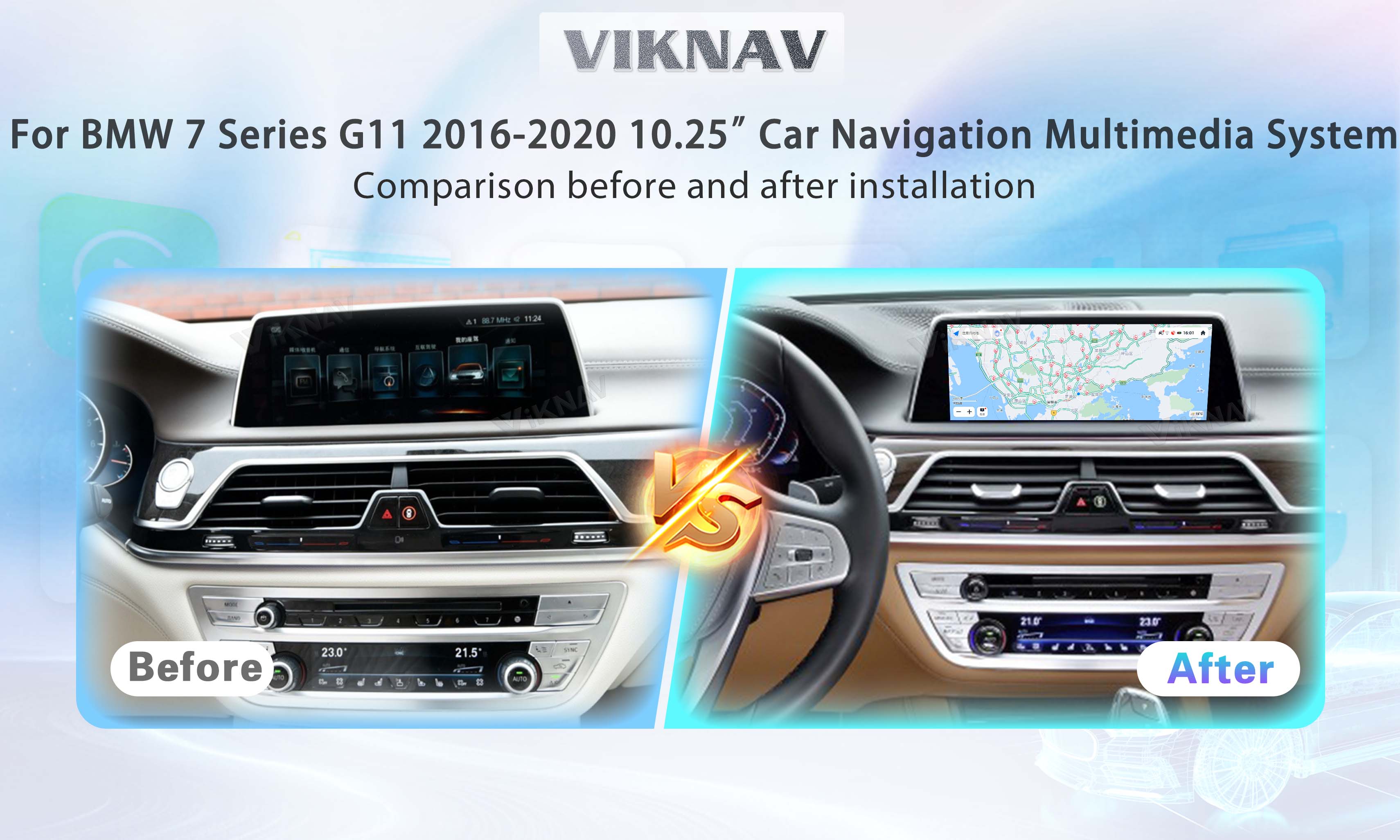 Viknav EVO Aftermarket Navigation BMW Car Stereo For 7Series G11 2016-2020