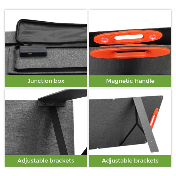 Mono Portable Solar Folding Bag 60W Foldable Solar Panel For Overlapping Requirements