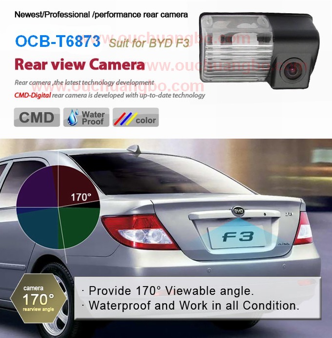 Ouchuangbo waterproof night vision wide angle 170 degree camera BYD F3 OCB-T6873