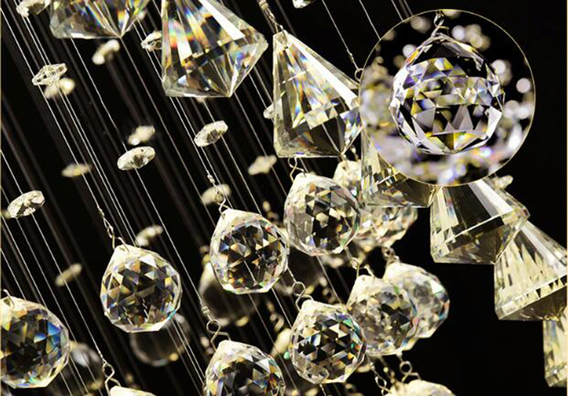 Modern Double Spiral Crystal Chandelier huge pendent light(WH-NC-40)