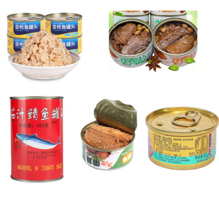 Canned food seafood cold glue labeling machine canned fish mackerel paste labeling machine packaging and labeling machine price