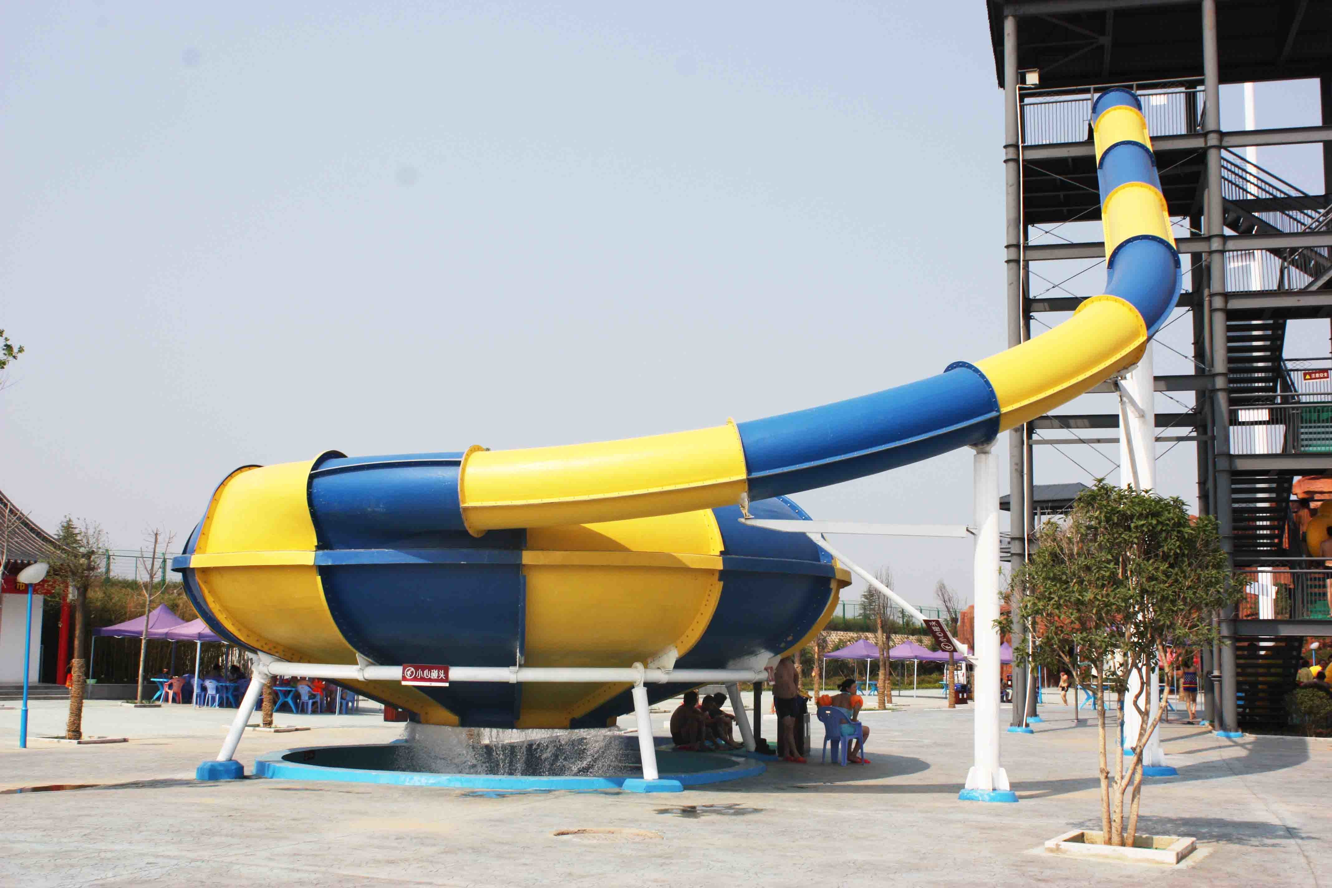 Adult Long Custom Water Slides , Space Bowl Water Slides 180riders/H Capacity