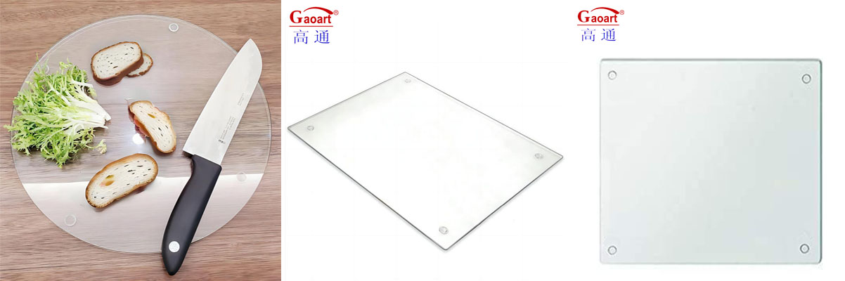 Customized Logo Acceptable Tempered Glass Vegetable Cutting Board for Home and Kitchen