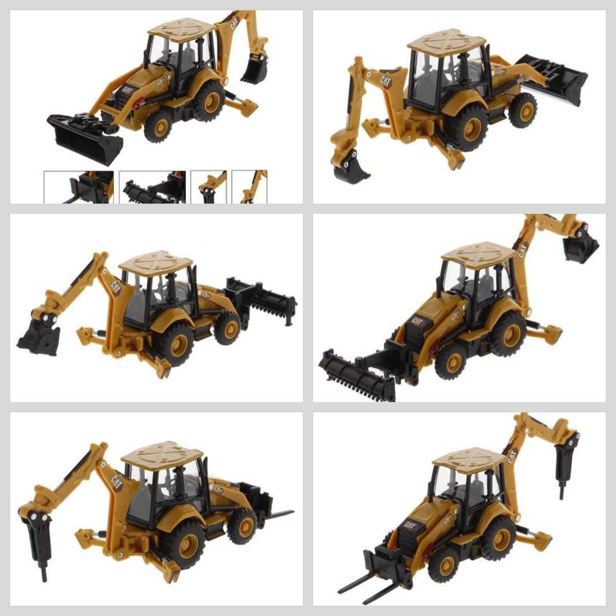 1:64 Scale Diecast Masters Heavy Equipment Backhoe Loader Alloy Construction Vehicle Model 85765