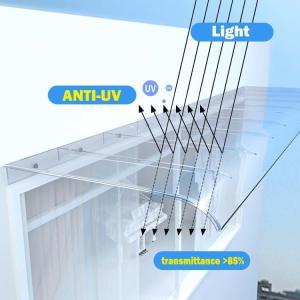 Modern Polycarbonate Awning Sheet Sun Shade Canopy Customized