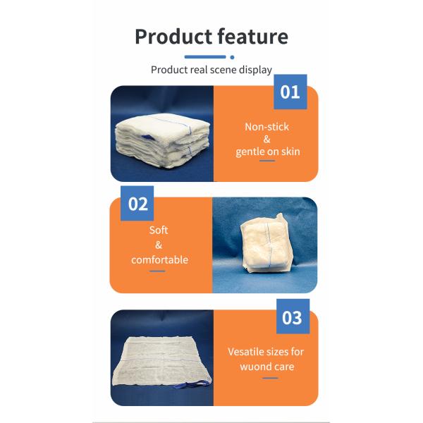Customized Size 100% Cotton Lap Sponges Abdominal Pad