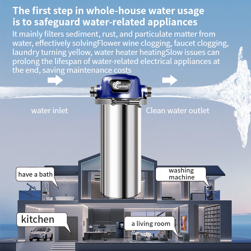 Whole House 304 Stainless Steel Water Filter CTO Activated Carbon Soft Water Purification System