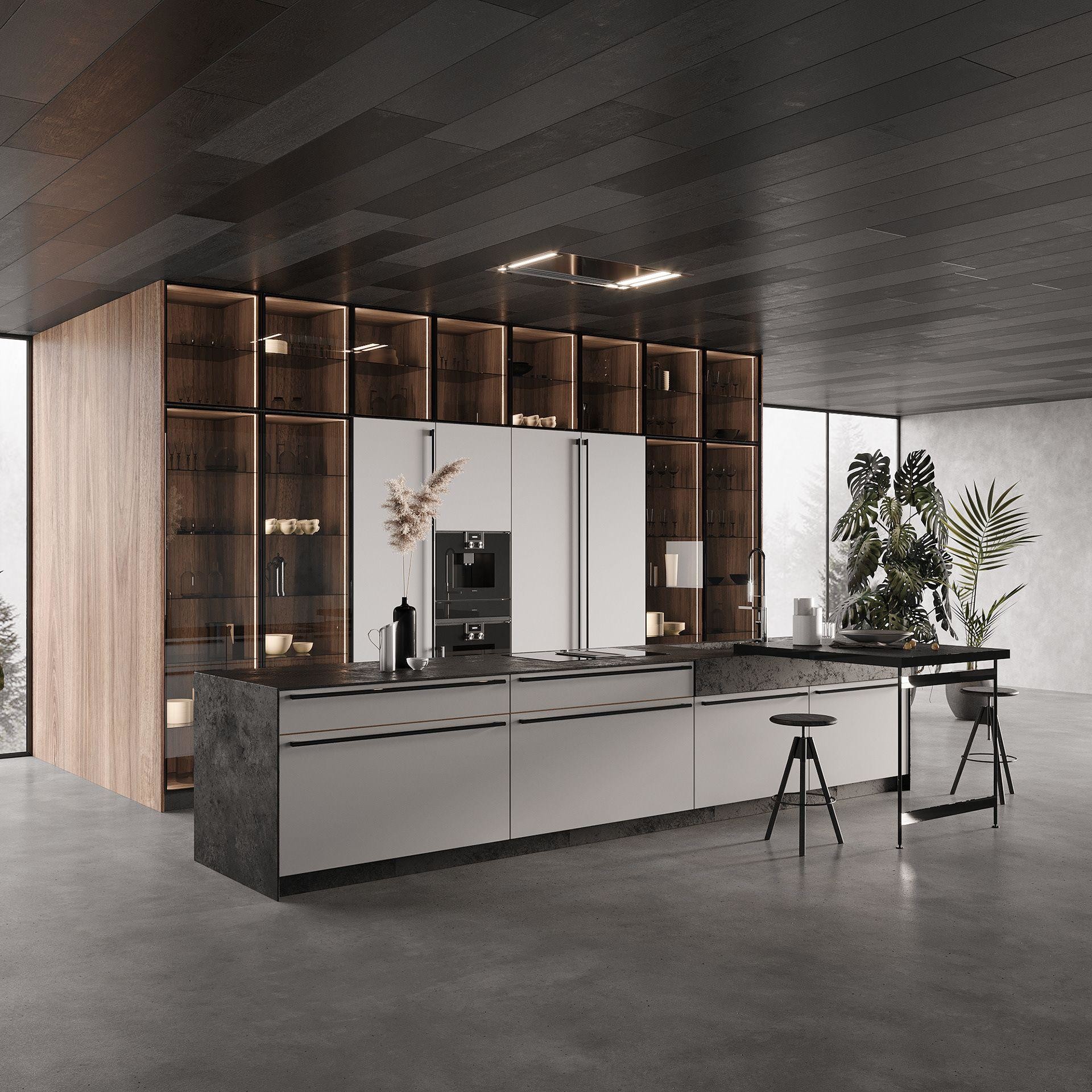 Automatic Interior Design Hotel Home Melamine Smart Cabinet Kitchen