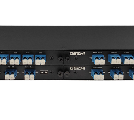 100GHz 8Channel DWDM Mux Demux duplex fiber with Monitor and Grey 1310nm wideband port in 4slot 1U Rackmount