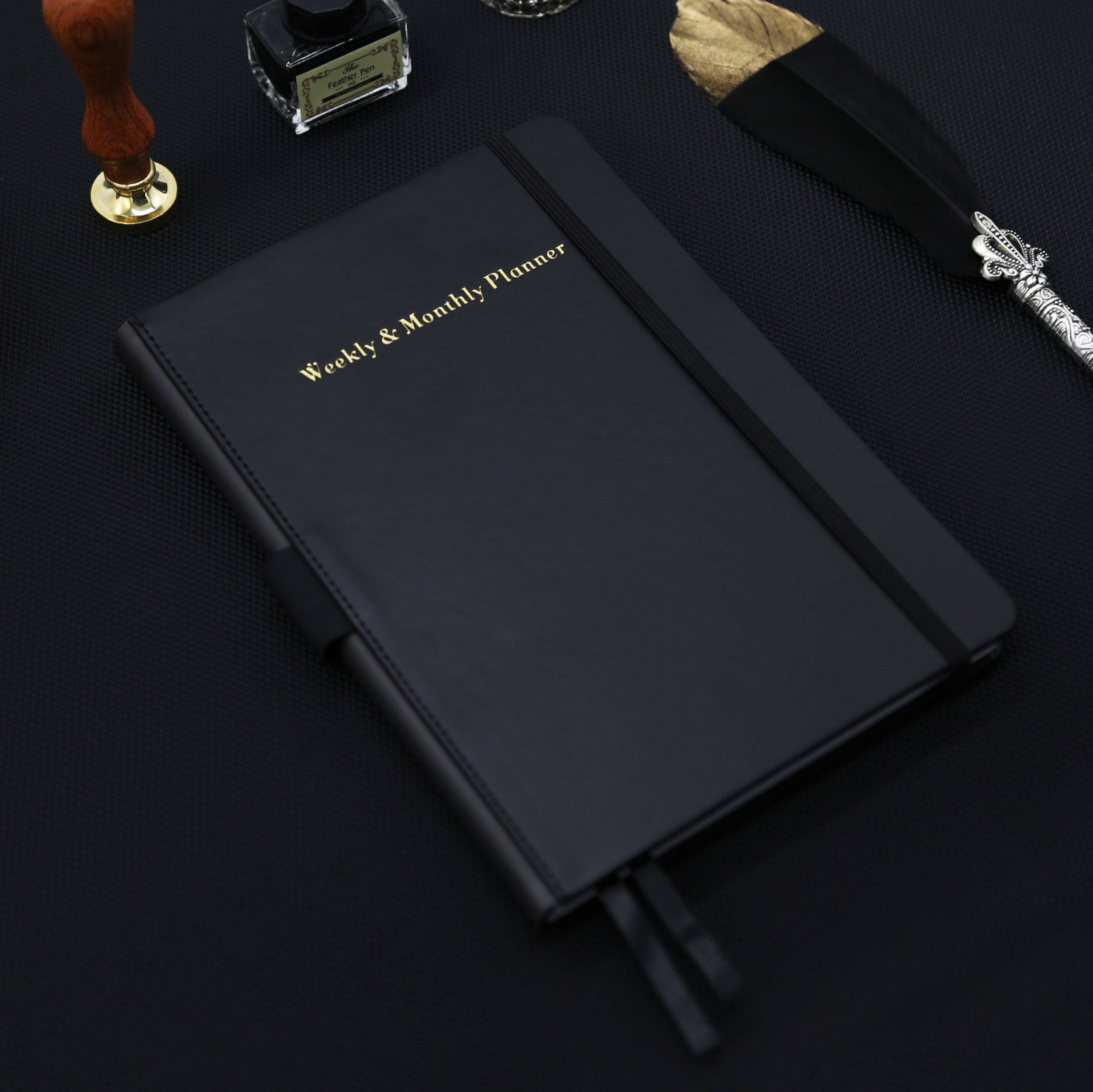 Practical Wide Ruled Composition Notebook With Pen Loop / Double Bookmarks