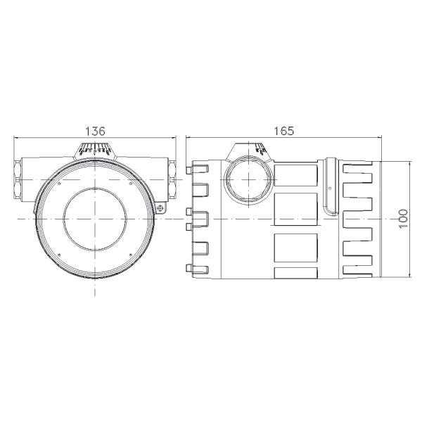 Tunnel Triple IR Flame Detector IIC IIIC Explosive Environment Certified