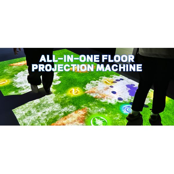 Mobile All-in-one Interactive Floor Projector with 4000 Lumens Brightness 1280*800 Resolution and 80+ Games