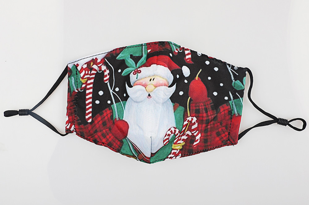 civilian Reusable Printed Image Cotton Face Mask For Christmas