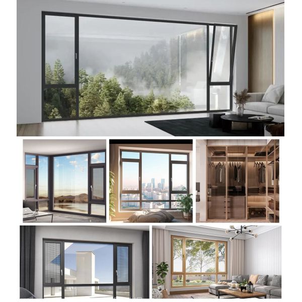 Tilt and Turn Window Profile Aluminium with Thermal Break Bronze Silver Natural
