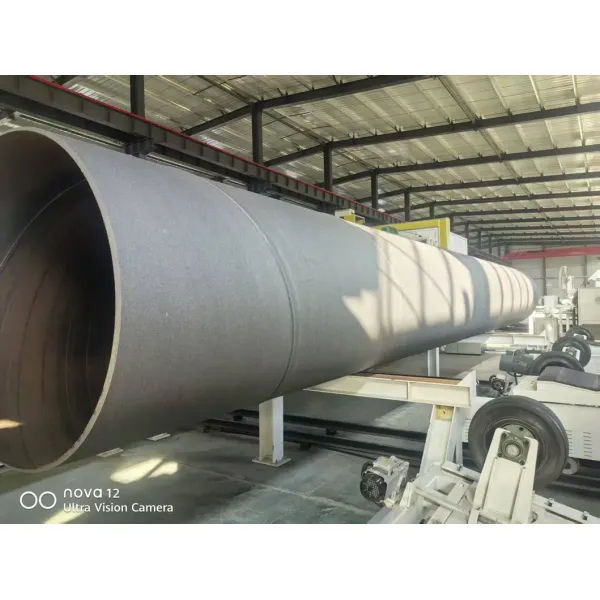Large-Diameter Polyurethane Spray Insulated Pipe Machine with Automated Spraying and PE Wrapped Corrosion Resistance