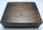 Customized Handmade Wooden Gift Boxes , Darker Wood Color Personalized Wooden