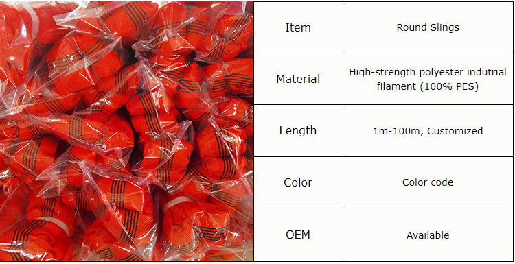 Heavy Duty Polyester Endless Round Sling , EN 1492 2 Round Sling CE Approved