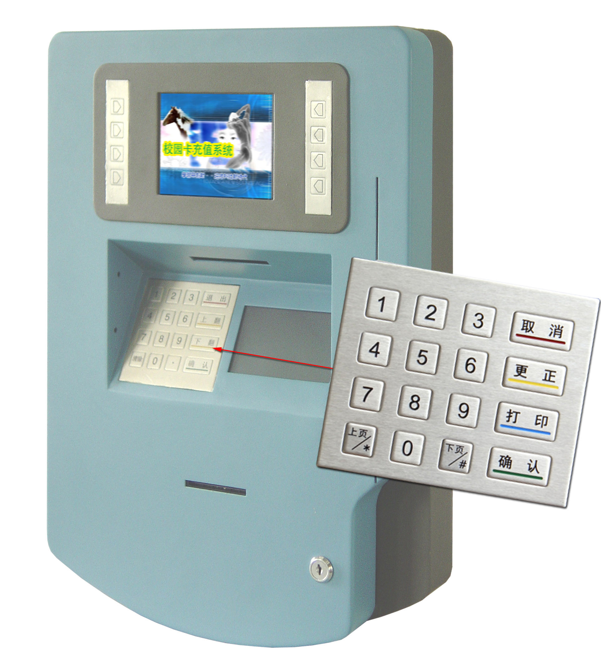 Rugged USB Metal Access Kiosk Keypad with 16 Keys In 4x4 Matrix