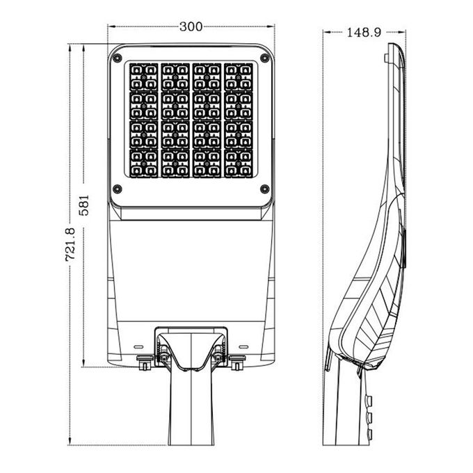 160lm / W IP65 Outdoor Street Lamps Meanwell ELG Green Environmental Protection