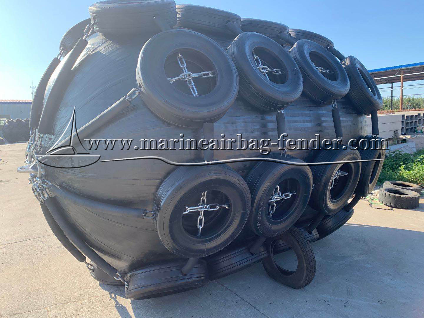 Pneumatic Rubber Fender Rubber Boat Bumpers For Aging Resistance