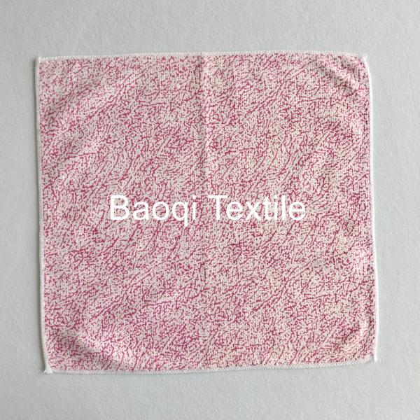 Single side printed 100% poly kitchen towels ,microfiber red house cleaning kitchen rags size 40cm*40cm