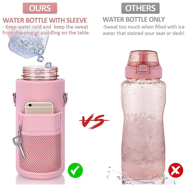 Sports Water Bottle Case Cover Insulated Bag Bottle Cooler Sleeve Portable Camping