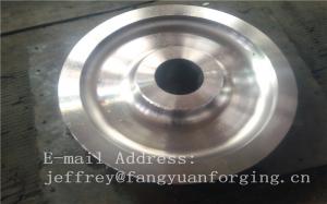 Quality 4140 42CrMo4 SCM440 Alloy Steel Rail Forged Wheel Blanks Quenching And Tempering Finish Machining Mine Industry for sale