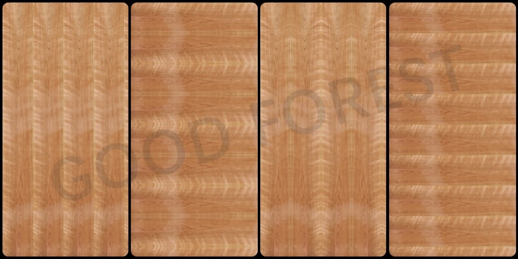 Decoration Natural Cherry Veneer Quarter Cut Smoked Color Popular