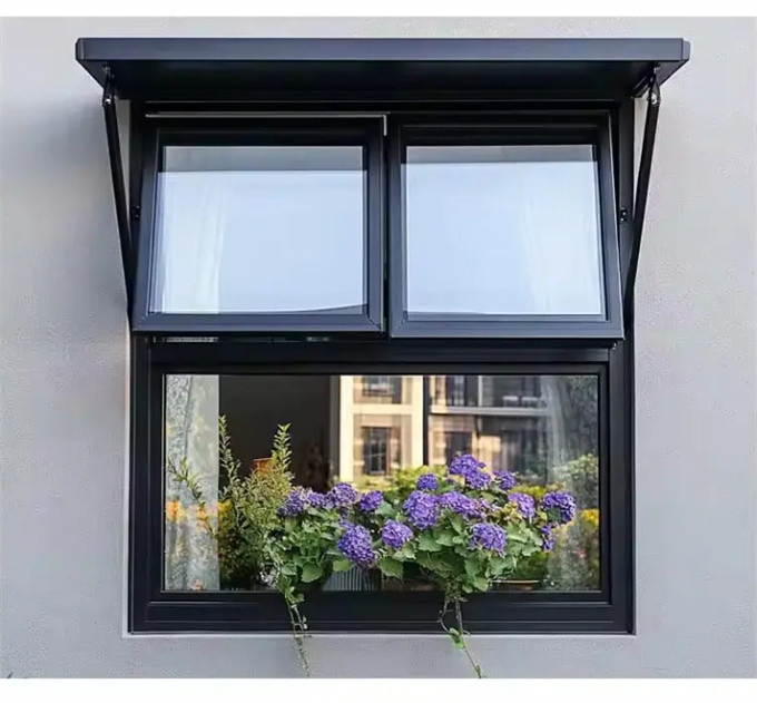 Level 9 Wind Pressure Resistance SKATE Double Glazed Aluminum Alloy Awning Windows