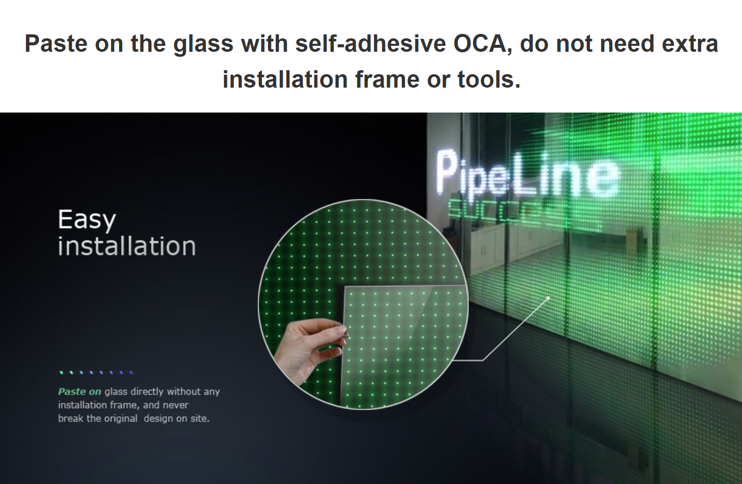 Window Glass Adhesive Outdoor Transparent Led Screen Display P8 P10 P16