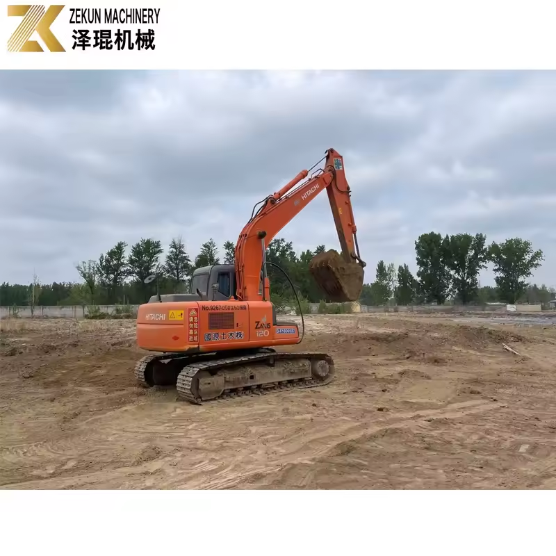 2012 Hitachi 120 2 Excavator Original Parts and Rubber Track for Construction Digging