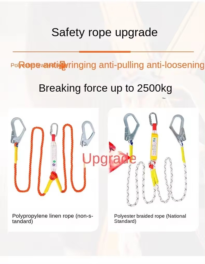 Full Protection Body Five Point Super Safety Belt Anti Fall Device High Altitude Safety Fire Rope Personal Protective