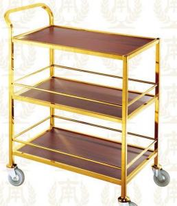 Quality 3 Layers Service Trolley Oblong Room Service Equipments 880*465*940mm for sale