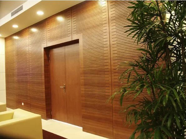 Sound Insulation Material Wooden Grooved Acoustic Panel Wood Wall Paneling
