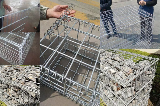 4 X 1 X 1 M Landscaping Wall Welded Gabion Mesh With 4mm Spiral Wire