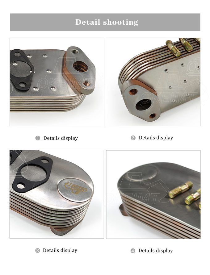 7P Oil Cooler 1-21723039-0 for Isuzu Engine 6SA1 6SD1 Hitachi EX300-2 EX300-3 EX300-5