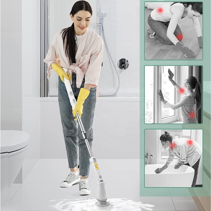Battery Powered Electric Spin Scrubber Cleaning Brush 2500mAh