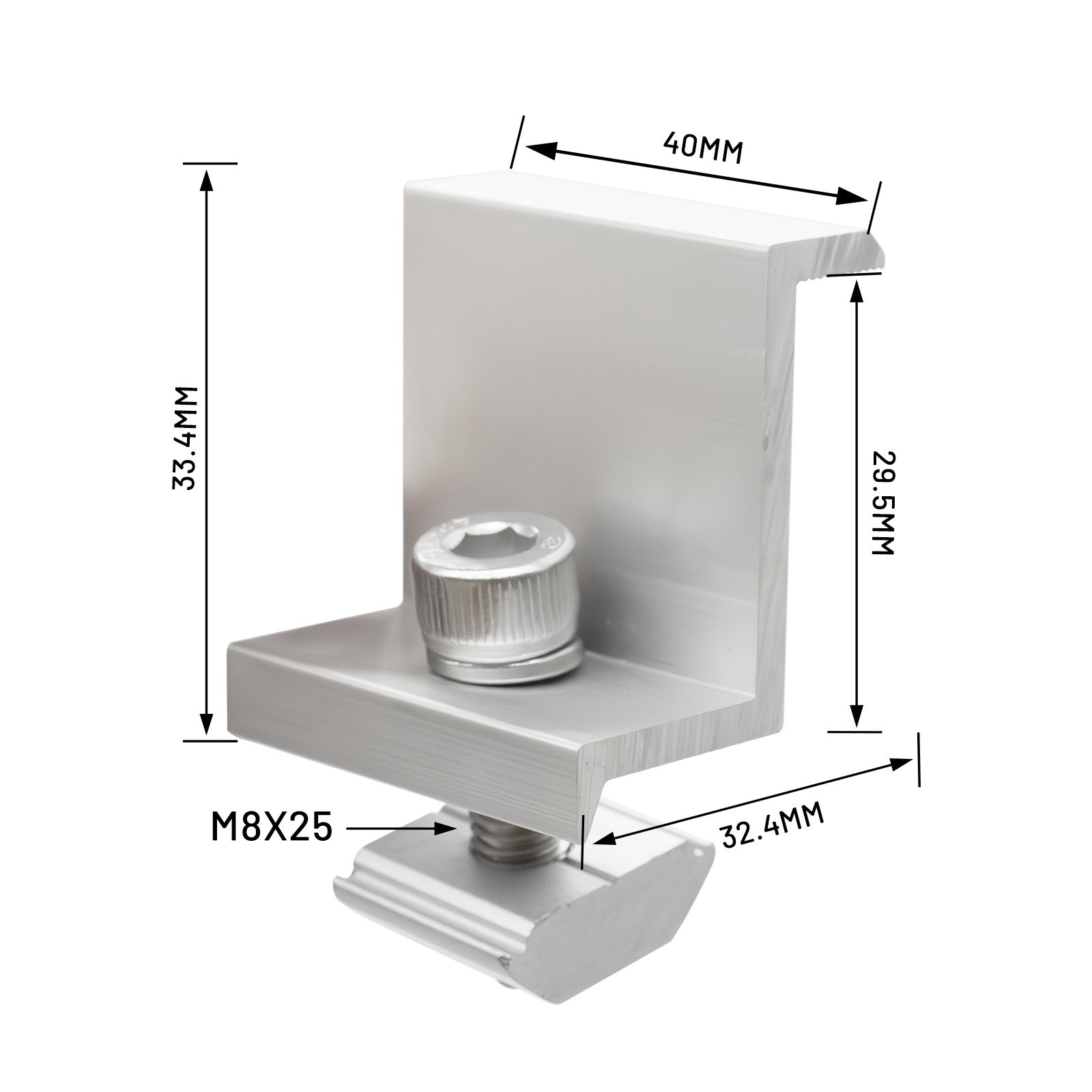 ISO9001/CE Certified Solar Panel Mounting Clamp for Solar Middle and End Installation