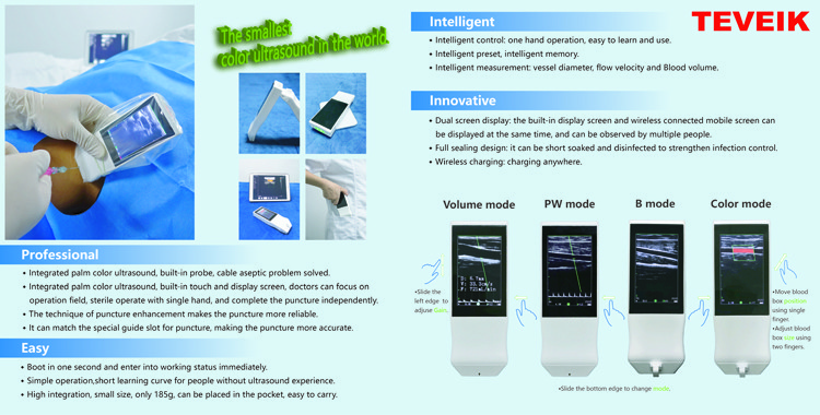 Wireless Ultrasound Tranducer Android Color Doppler Ultrasound Probe Wireless Charging
