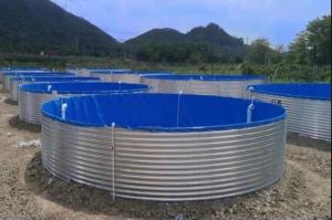 Quality Galvanized Sheet Fish Tank PP Bottom Drain DN110MM Collapsible for sale