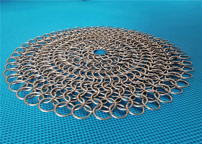 Kitchen Chainmail Cast Iron Cleaner Scrubber For Kit Bright