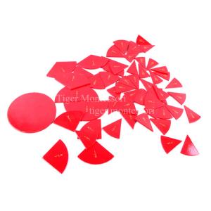 Quality Montessori Materials - Cut-Out Labeled Fraction Circles（11-20） for sale