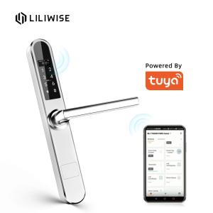 Quality Security Tuya Aluminium Door Lock RFID Card Code Unlock for sale