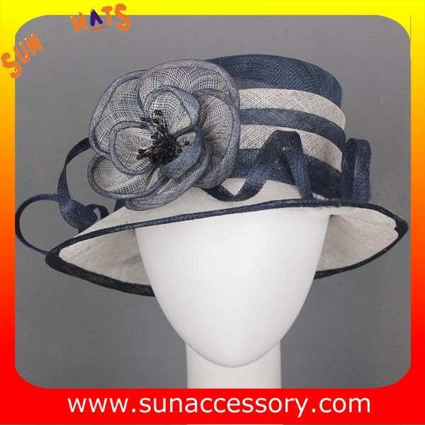 Elegant fancy Church sinamay hats for ladies ,Sinamay cloche hats