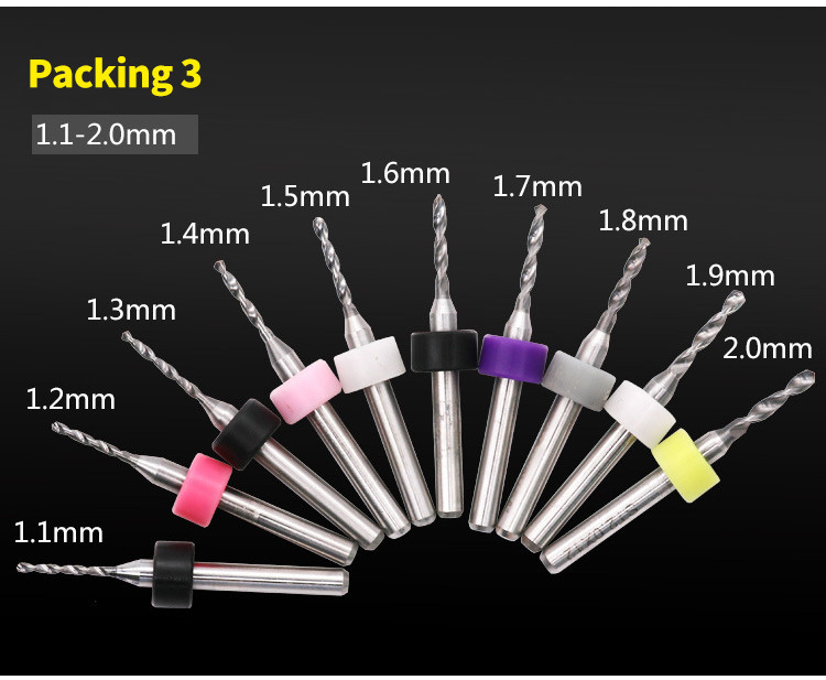 Carbide Tungsten PCB Circuit Board Drill Bits 0.10mm 0.2mm 0.30mm
