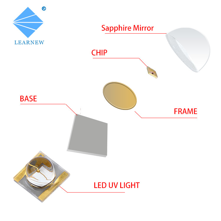 3535 Type Smd Uv Led Chip 395nm 405nm 3w 700mA For Uv Curing