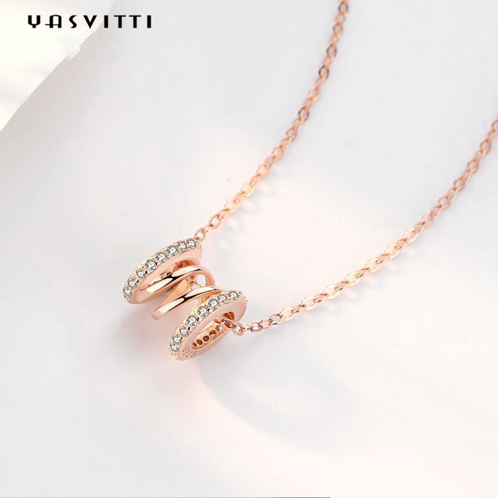2.64g 40cm Birthday Diamond Studded Necklace Clavicle Waist 18k Pure Silver Pendant